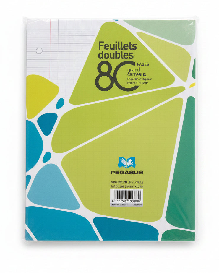 Double feuille A5 blanche