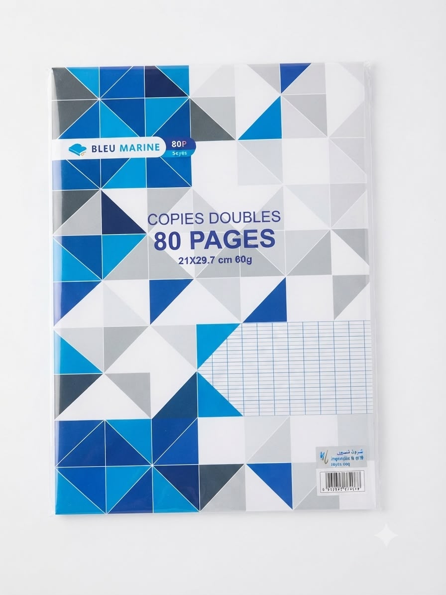 Double feuille A4 Bleu Marine