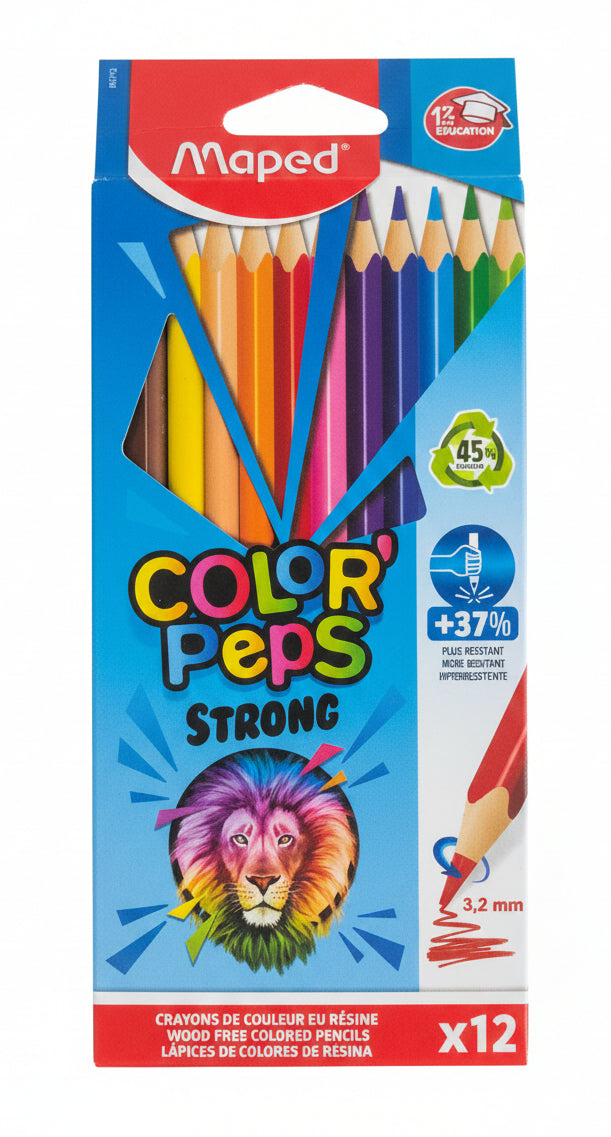 Crayon de couleur 12 couleur Maped G.f Strong
