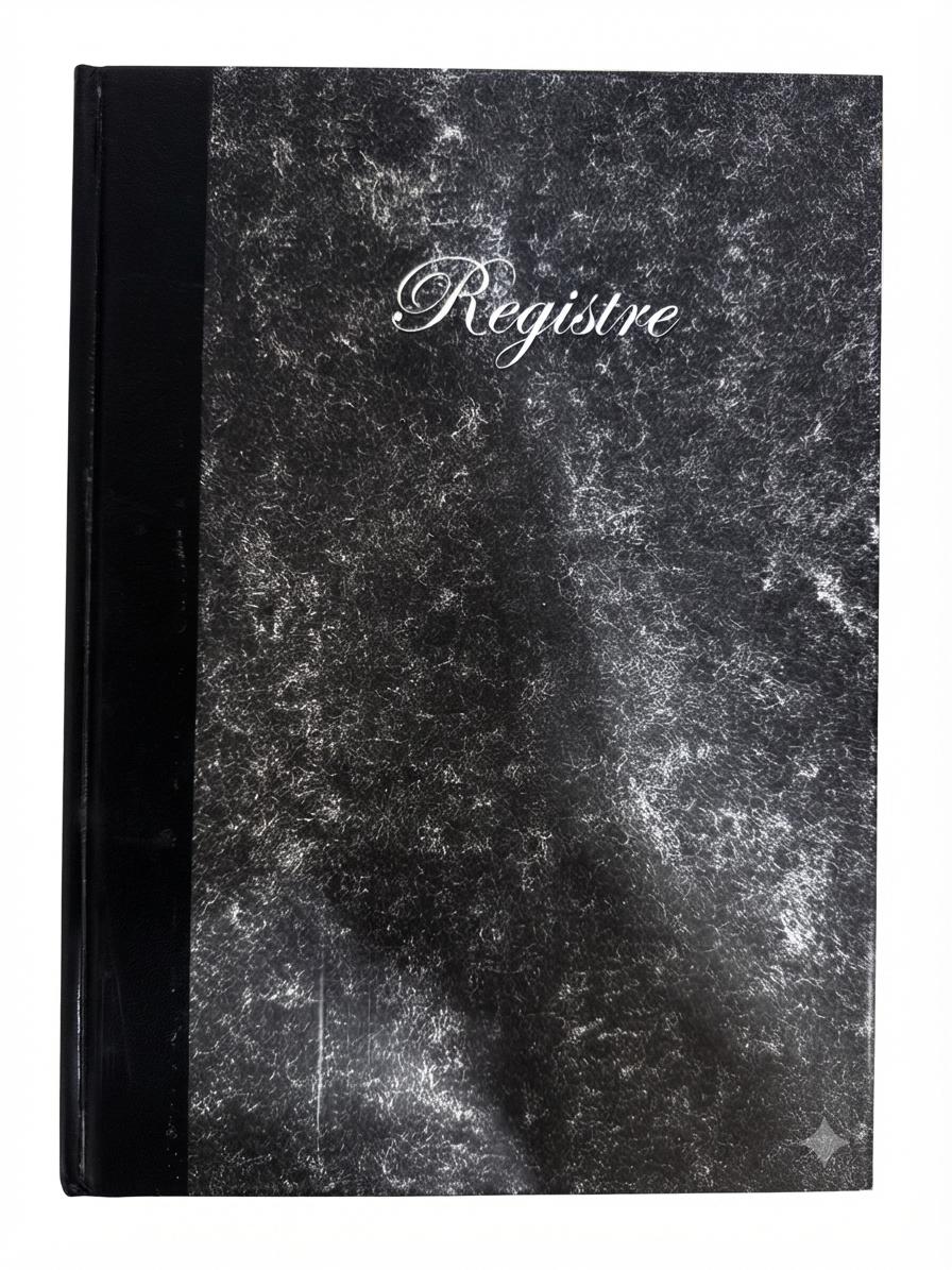 Registre 384 pages 4 mains 5x5 (21x29,7cm) bleu marine