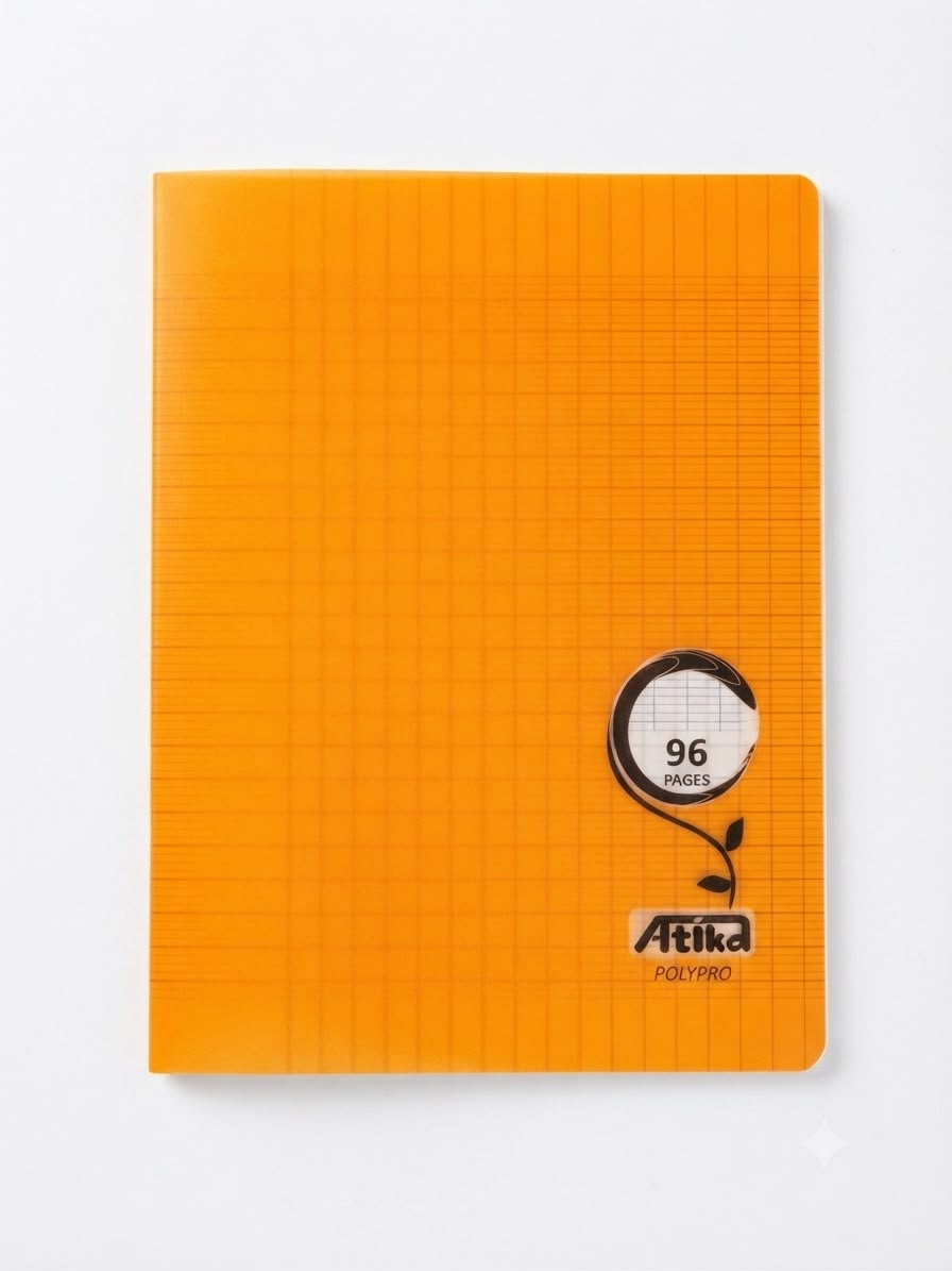 Cahier Polypro 96p A5 Orange 90gr ATIKA