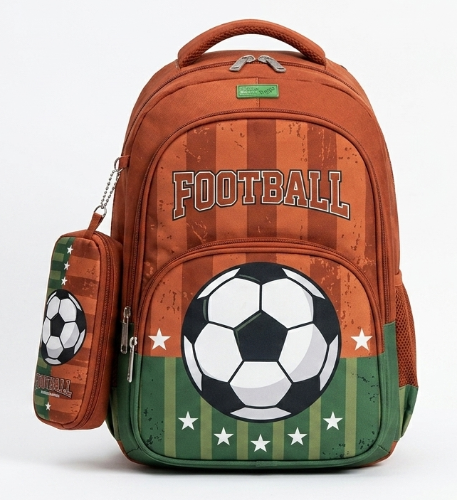 Cartable+trousse foot garçon