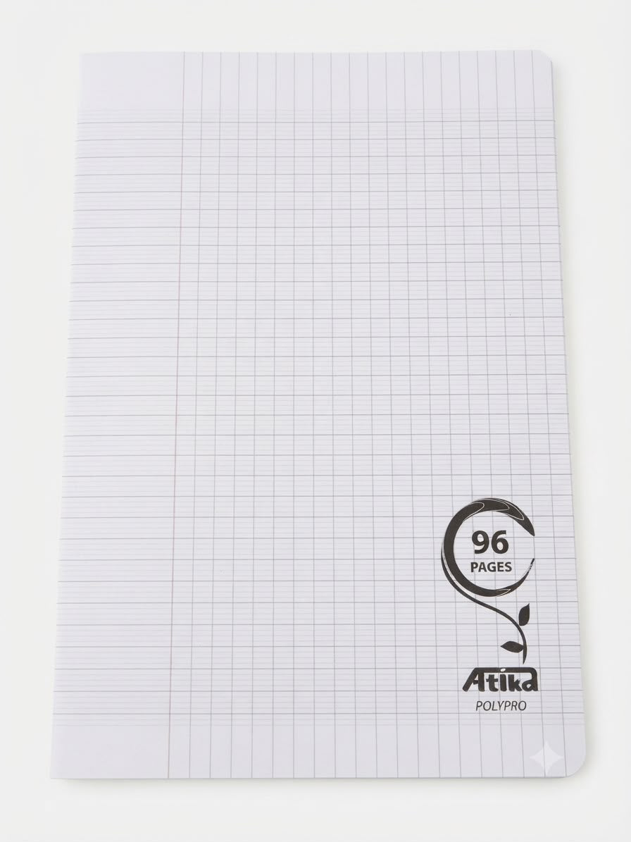 Cahier 96p A4 Polypro Atika 90gr