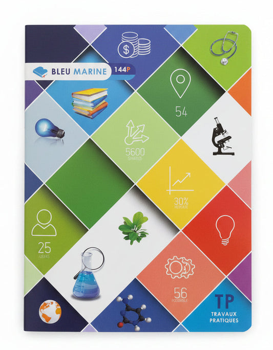 Cahier 140p A5 TP Bleu Marine