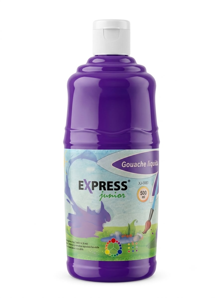 Peinture gouache bouteille 500ml express