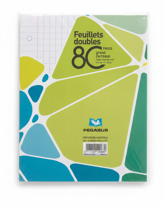 Double feuille A5 blanche