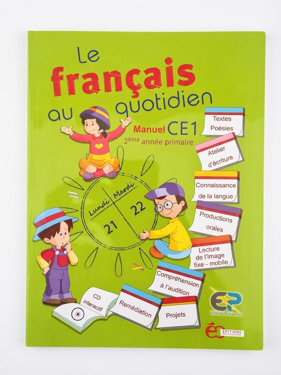 Le français au quotidien Ce1 manuel