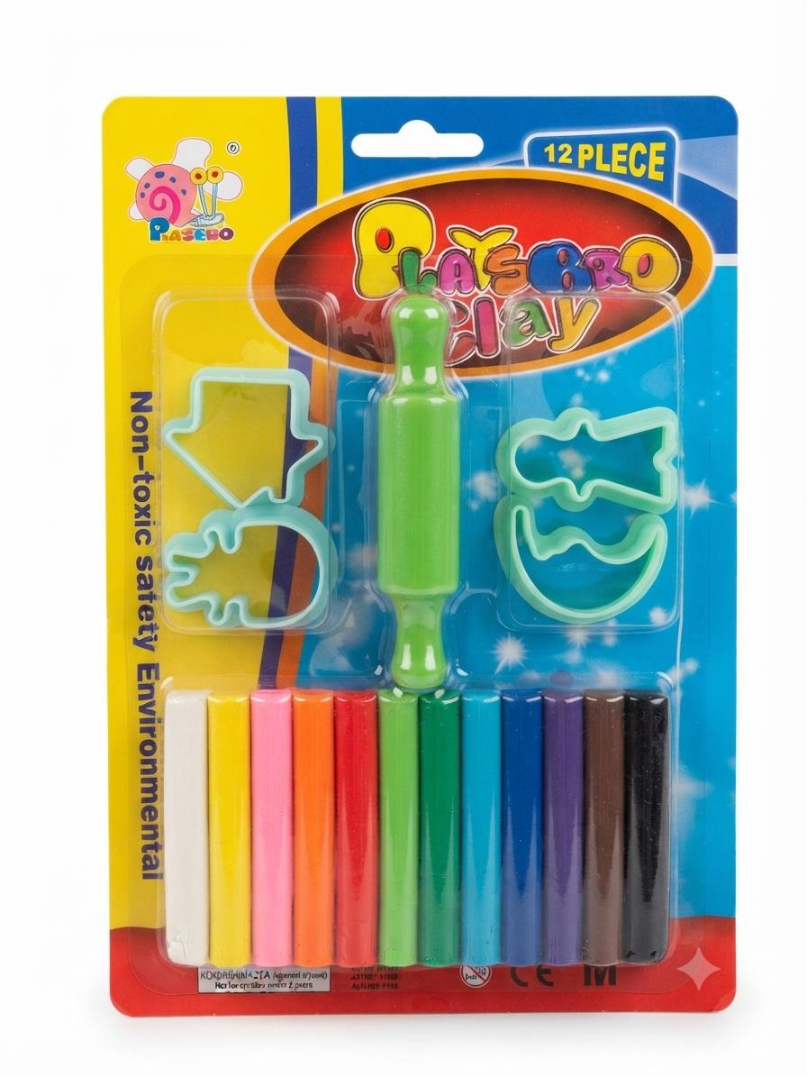 Pâte à modeler plasrro 12 PCS