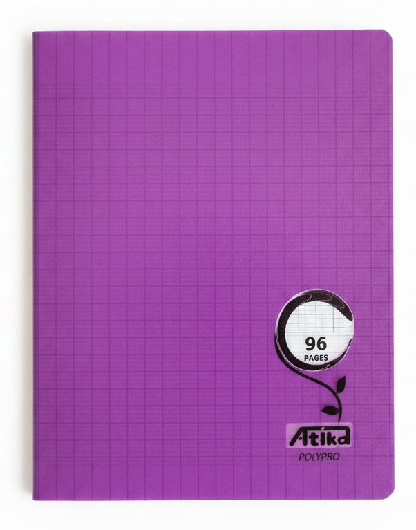 Cahier Polypro 96p A5 Violet 90gr ATIKA