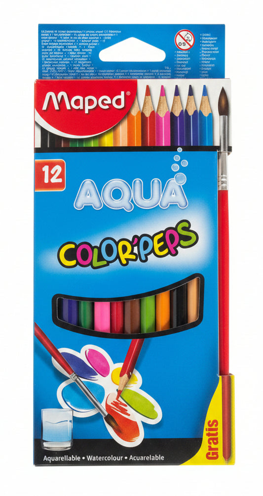 Aqua Crayon de couleur 12 couleur Maped