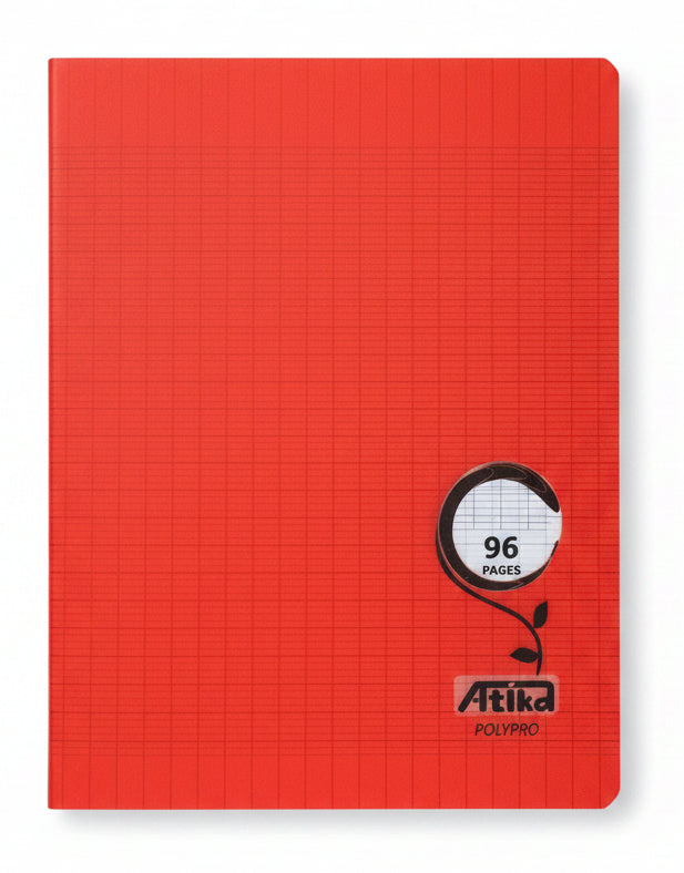 Cahier Polypro 96p A5 Rouge 90gr ATIKA