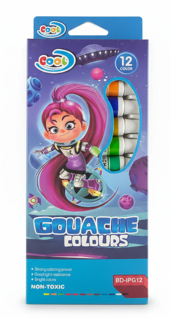 Peinture gouache 12 color Cool BD-IPG12