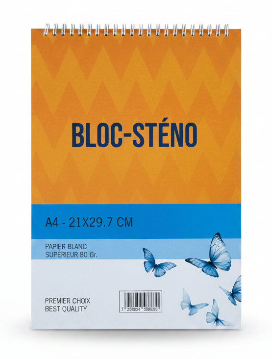 Block-Steno A4 blanc/ ligne
